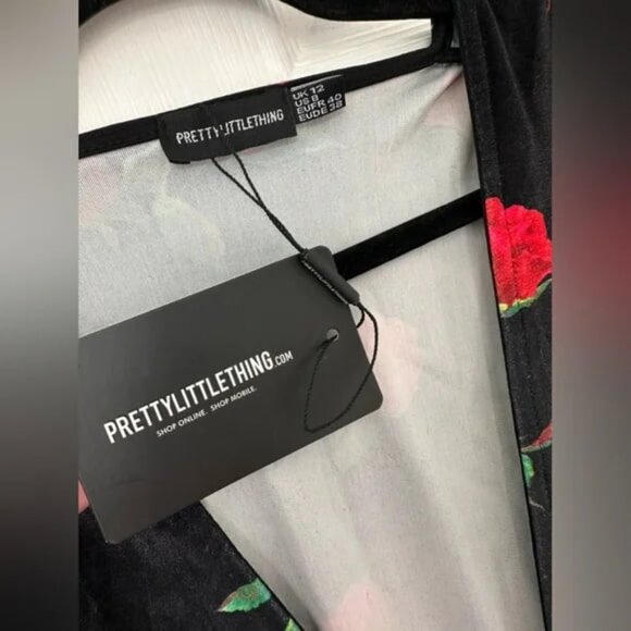 Black and Red Floral Dress - Picture 4 of 5